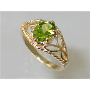 10K, 14K or 18K Gold Ladies Ring, Peridot, R137