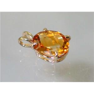 P040, Citrine 14k Gold Pendant