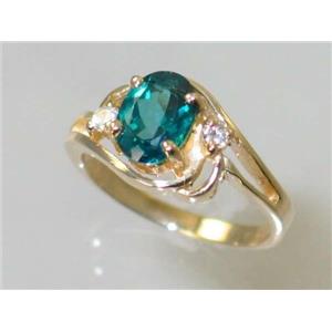 10K, 14K or 18K Gold Ladies Ring, Paraiba Topaz, R176