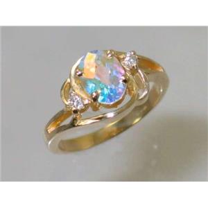 10K, 14K or 18K Gold Ladies Ring, Mercury Mist Topaz, R176