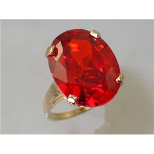 10K, 14K or 18K Gold Ladies Ring, Created Padparadscha Sapphire, R217