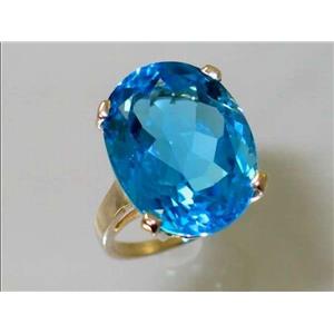 10K, 14K or 18K Gold Ladies Ring, Swiss Blue Topaz, R217