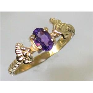 10K, 14K or 18K Gold Ladies Ring, Amethyst, R192