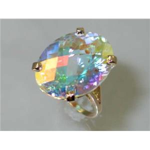 10K, 14K or 18K Gold Ladies Ring, Mercury Mist Topaz, R129