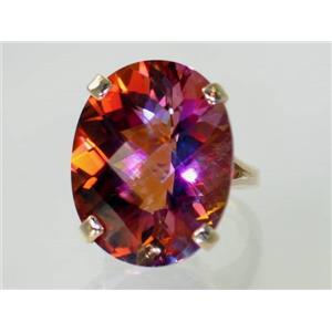 10K, 14K or 18K Gold Ladies Ring, Twilight Fire Topaz, R129
