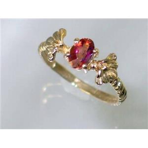 10K, 14K or 18K Gold Ladies Ring, Twilight Fire Topaz, R192