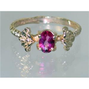 10K, 14K or 18K Gold Ladies Ring, Pure Pink Topaz, R192