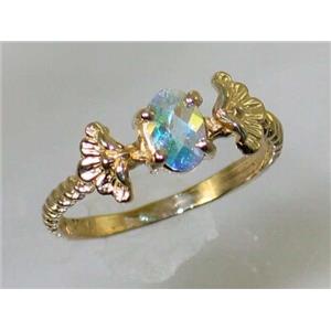 10K, 14K or 18K Gold Ladies Ring, Mercury Mist Topaz, R192