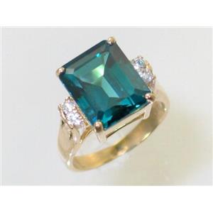 10K, 14K or 18K Gold Ladies Ring, Paraiba Topaz, R183