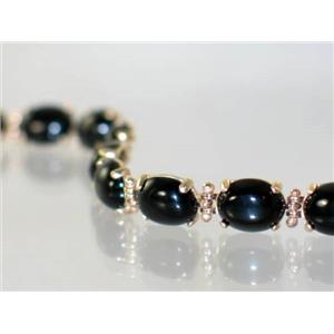 B003C, Black Onyx Gold Bracelet