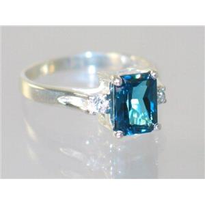 SR171, London Blue Topaz, 925 Sterling Silver Ring