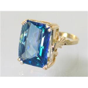 10K, 14K or 18K Gold Ladies Ring, Neptune Garden Topaz, R039