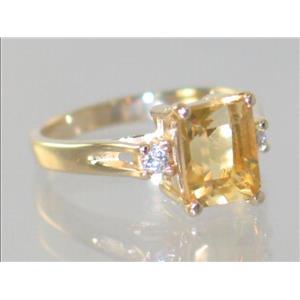 10K, 14K or 18K Gold Ladies Ring, Citrine, R171