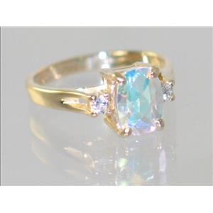 10K, 14K or 18K Gold Ladies Ring, Mercury Mist Topaz, R171