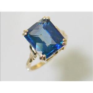 10K, 14K or 18K Gold Ladies Ring, Neptune Garden Topaz, R188