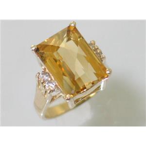 10K, 14K or 18K Gold Ladies Ring, Citrine, R201