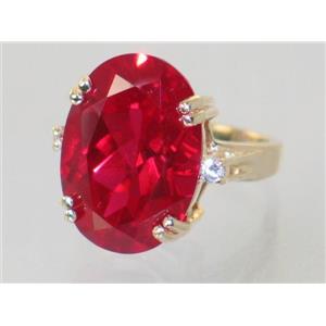 10K, 14K or 18K Gold Ladies Ring, Created Ruby, R269