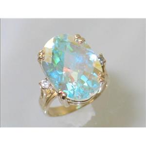 10K, 14K or 18K Gold Ladies Ring, Mercury Mist Topaz, R269