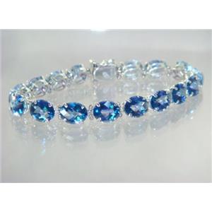 SB003, Neptune Garden Topaz, 925 Silver Bracelet