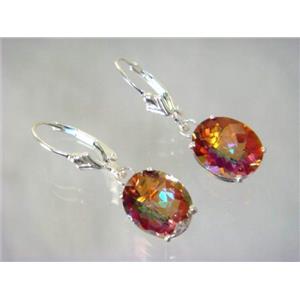 925 Sterling Silver Earrings, Twilight Fire Topaz, SE207