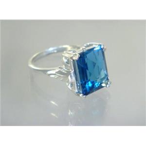 SR188, London Blue Topaz, 925 Sterling Silver Ring