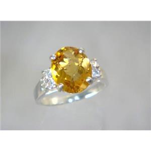 Citrine, 925 Sterling Silver Ring, SR123