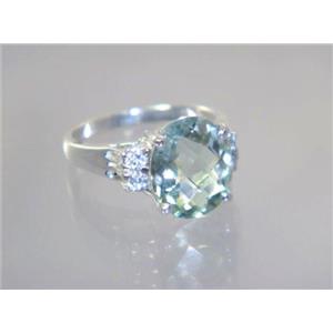 Green Amethyst, 925 Sterling Silver Ring, SR123