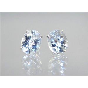 925 Sterling Silver Post Earrings, Silver Topaz, SE102