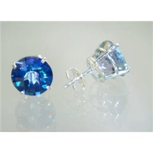 925 Sterling Silver Post Earrings, Neptune Garden Topaz, SE212