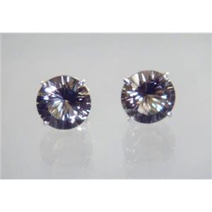 925 Sterling Silver Post Earrings, Smoky Quartz, SE212