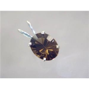 925 Sterling Silver Pendant, Smoky Quartz, SP002