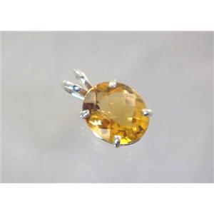 925 Sterling Silver Pendant, Citrine, SP040