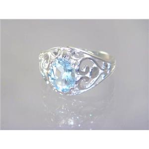 Aquamarine, 925 Sterling Silver Ring, SR111