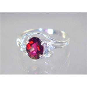 SR176, Crimson Topaz, 925 Sterling Silver Ring