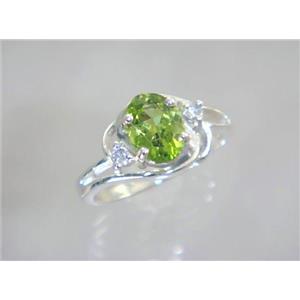 SR176, Peridot, 925 Sterling Silver Ring