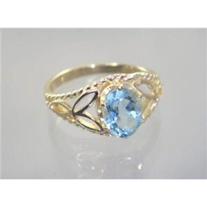 10K, 14K or 18K Gold Ladies Ring, Aquamarine, R137