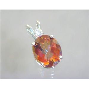 925 Sterling Silver Pendant, Twilight Fire Topaz SP022