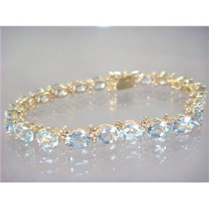 B001, Aquamarine Gold Bracelet