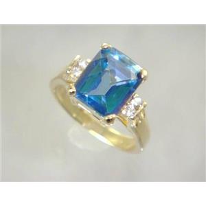 10K, 14K or 18K Gold Ladies Ring, Neptune Garden Topaz, R221