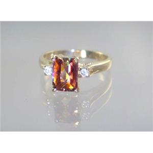 10K, 14K or 18K Gold Ladies Ring, Twililght Fire Topaz, R171