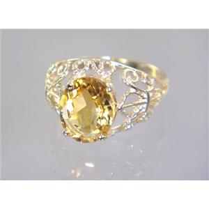 10K, 14K or 18K Gold Ladies Ring, Citrine, R162