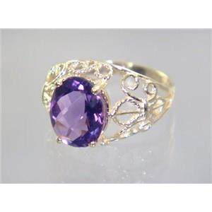 10K, 14K or 18K Gold Ladies Ring, Amethyst, R162