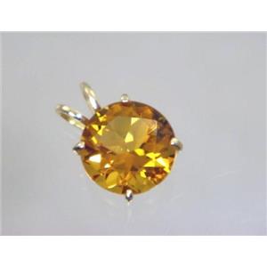 P089, Citrine 14K Gold Pendant