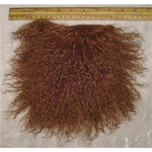 3" sq Light auburn brown tibetan lambskin wig 22578