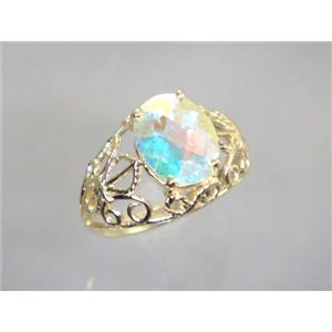 10K, 14K or 18K Gold Ladies Ring, Mercury Mist Topaz, R162