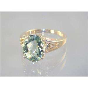 10K, 14K or 18K Gold Ladies Ring, Green Amethyst, R139