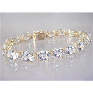 B003, Silver Topaz Gold Bracelet