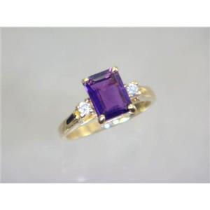 10K, 14K or 18K Gold Ladies Ring, Amethyst, R171