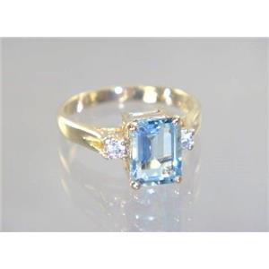 10K, 14K or 18K Gold Ladies Ring, Aquamarine, R171