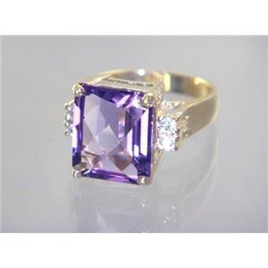 10K, 14K or 18K Gold Ladies Ring, Amethyst, R183